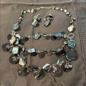 Elegant Black and Silver Jewelry Set